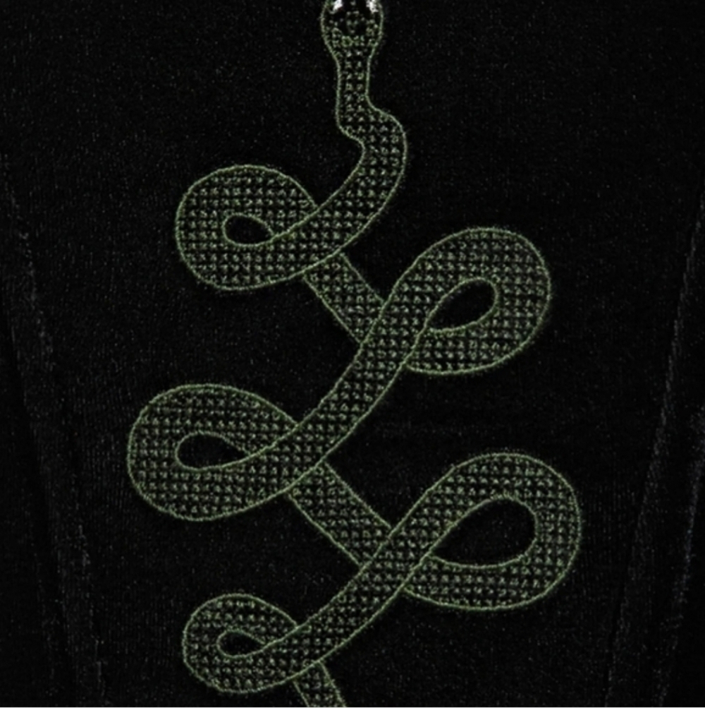 Black Velvet Tie-Shoulder Cropped Bustier Top - Picture 5 of 5